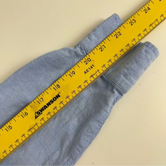 LOFT Light Blue Linen Viscose Button Up Shirt M - Picture 6 of 8